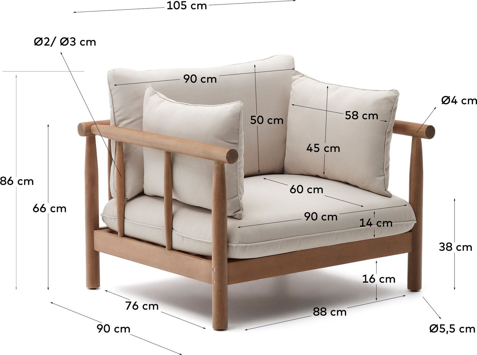 Kave Home Sacova Outdoor Fauteuil