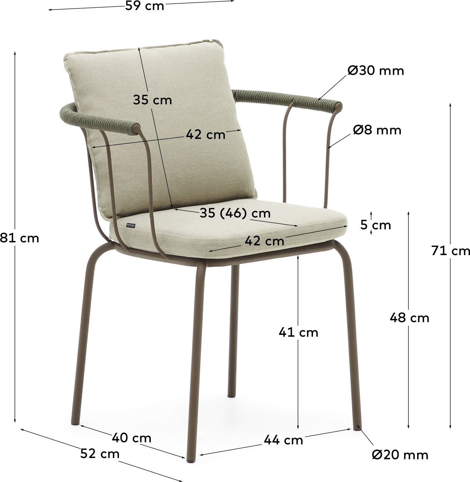 Kave Home Salguer Tuinstoel