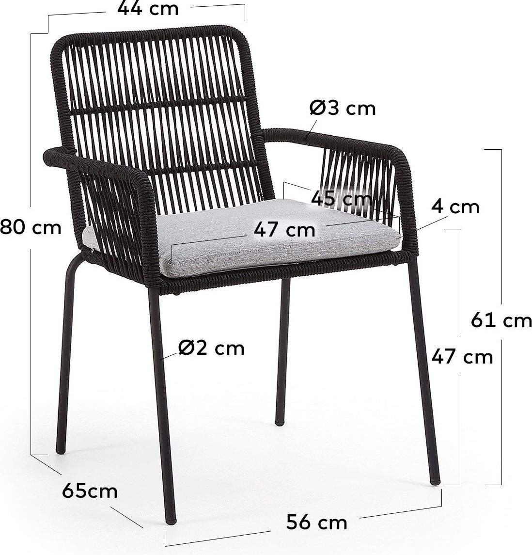 Kave Home Samt Tuinstoel