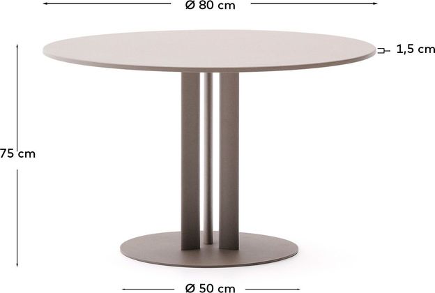 Kave Home Sedalis Outdoor Bistrotafel