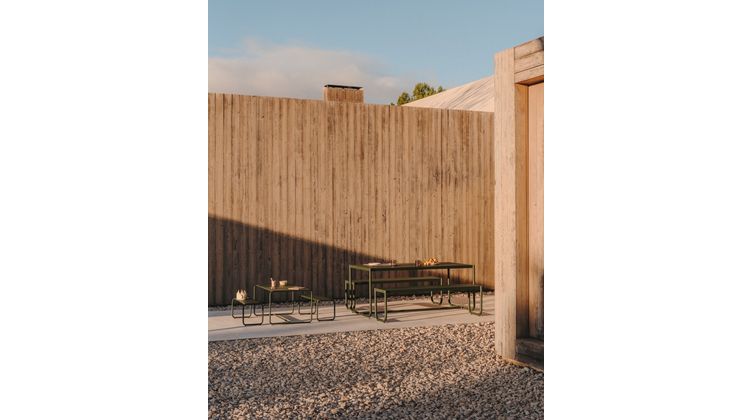 Kave Home Sotil Outdoor Tuintafel + Bankje