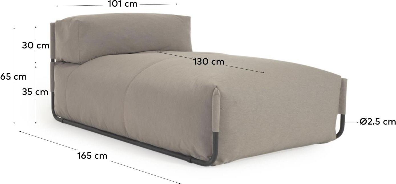 Kave Home Square Outdoor Chaise Longue