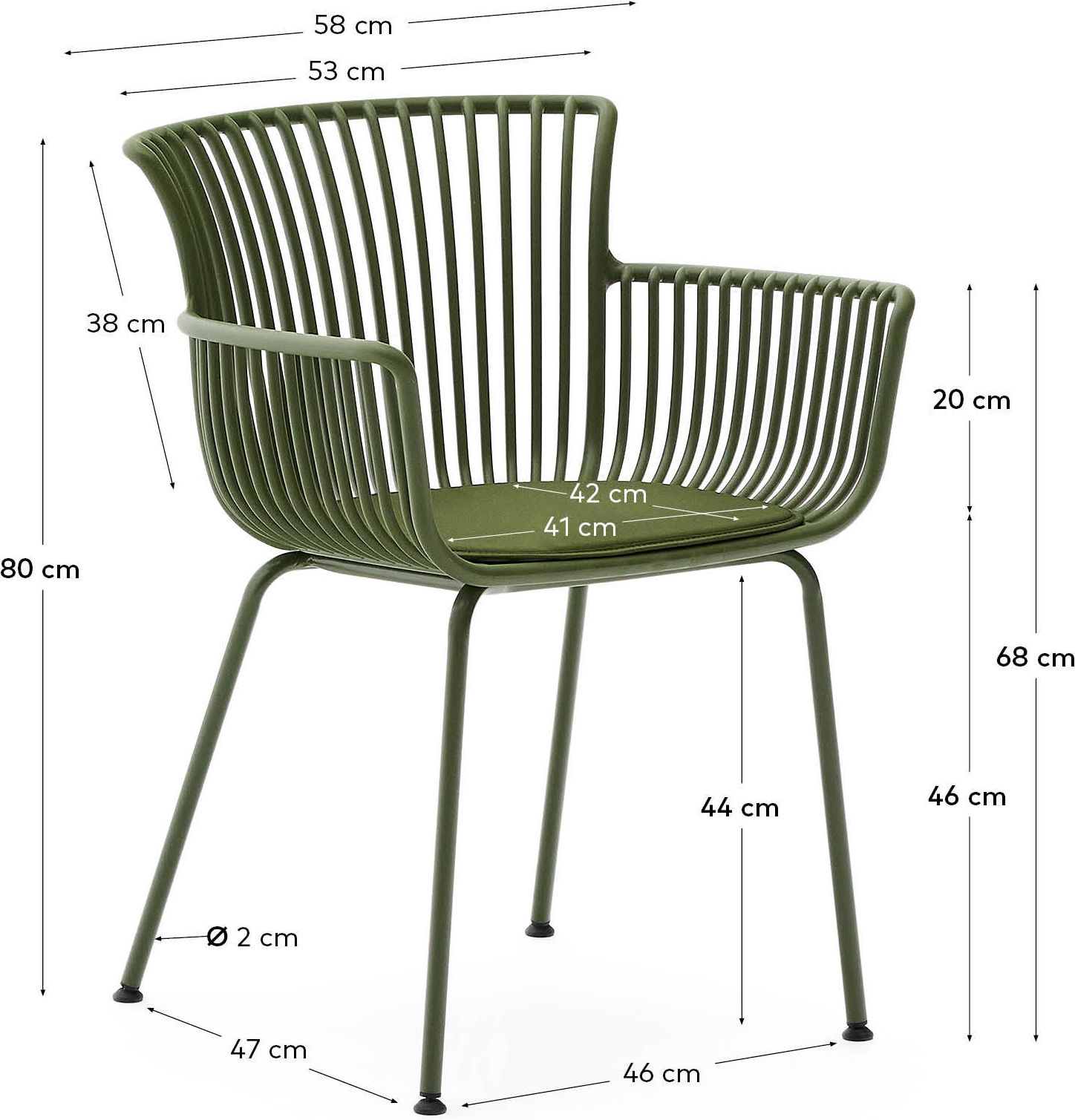 Kave Home Surpika Tuinstoel