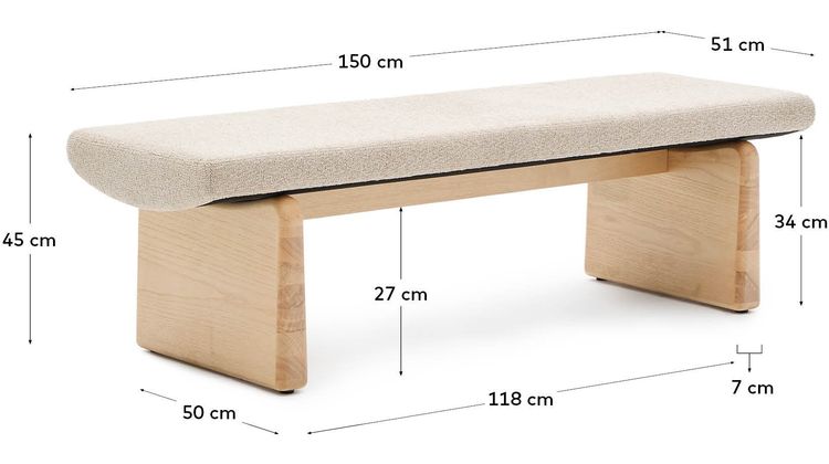Kave Home Topaz Bankje