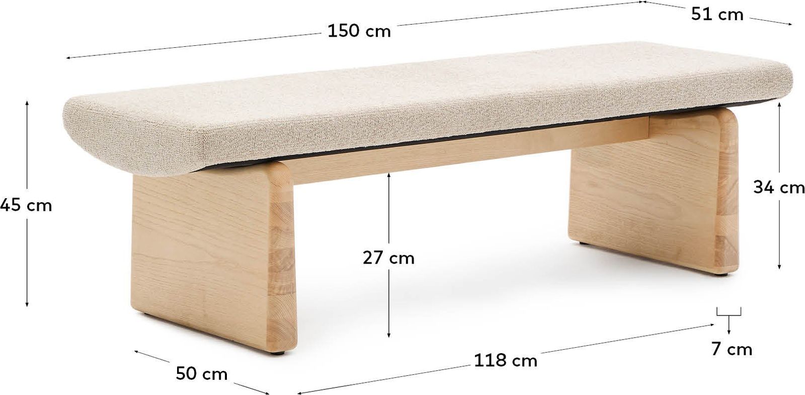 Kave Home Topaz Bankje