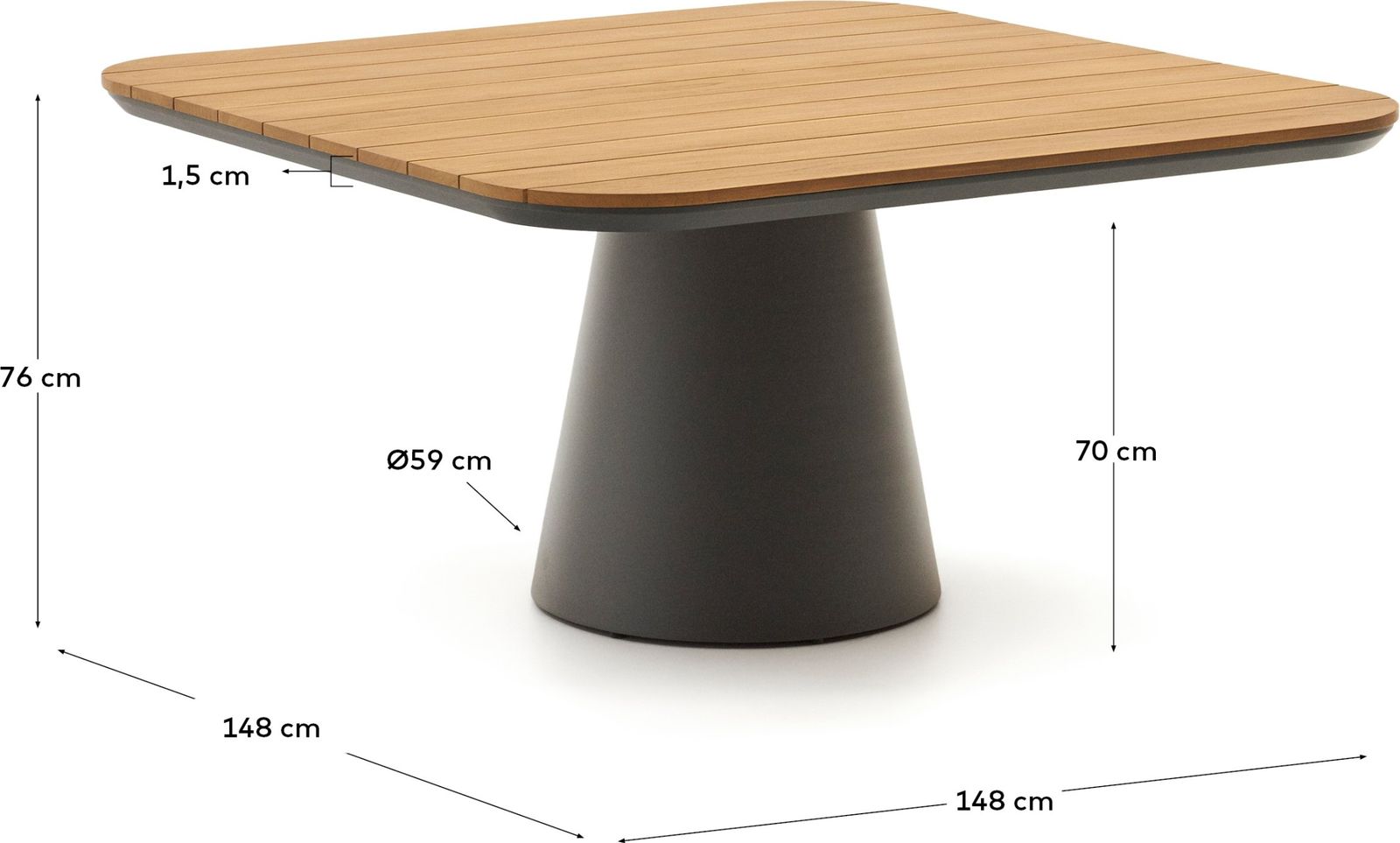 Kave Home Tudons Tuintafel