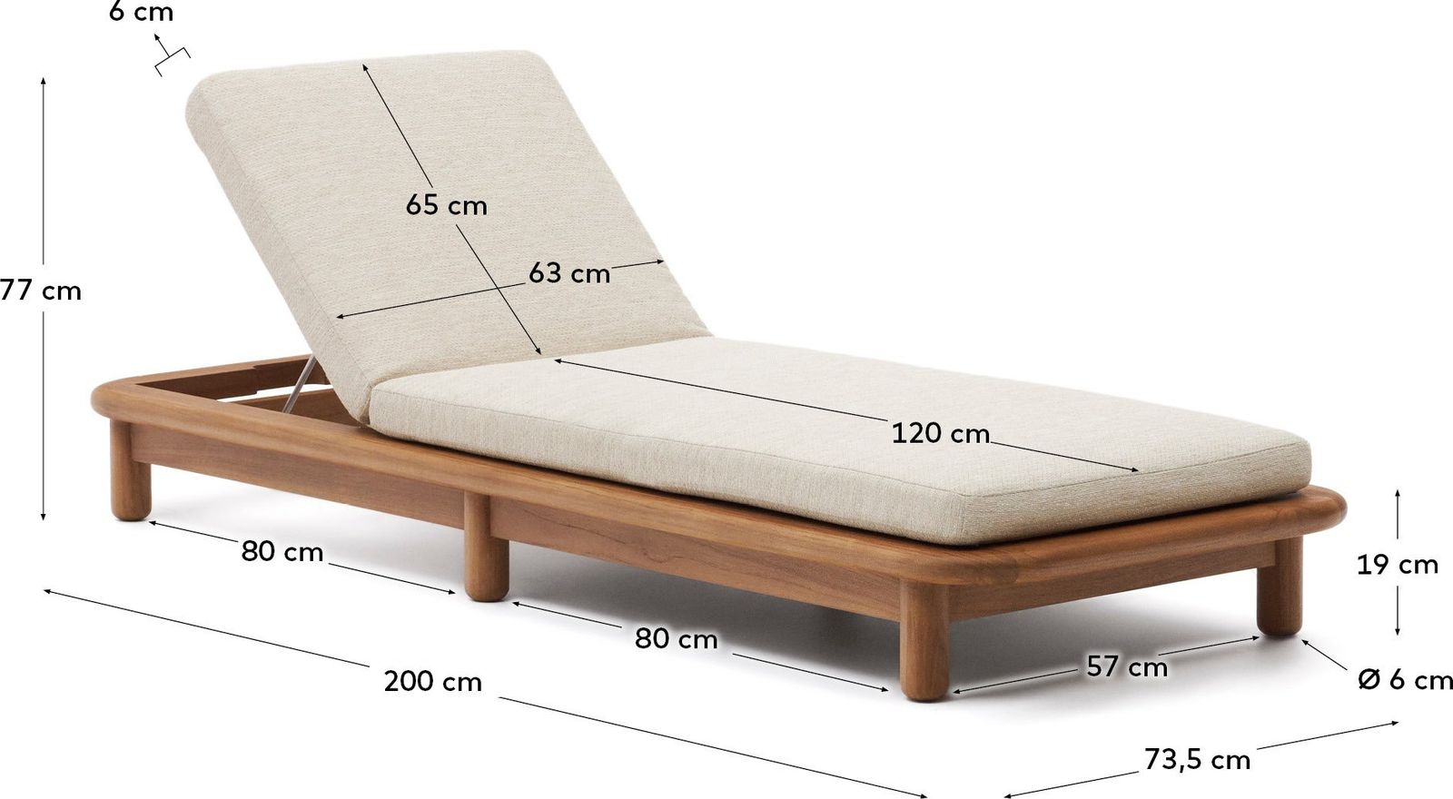 Kave Home Turqueta Outdoor Ligstoel