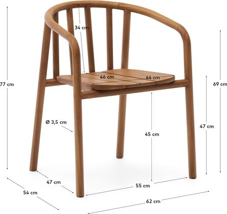 Kave Home Turqueta Tuinstoel