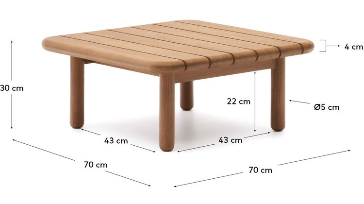 Kave Home Turqueta Vierkante Salontafel