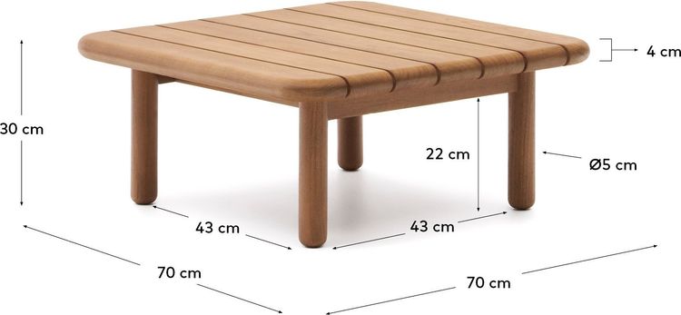 Kave Home Turqueta Vierkante Salontafel