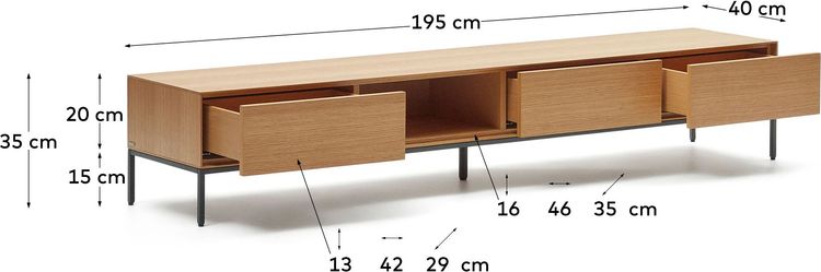 Kave Home Vedrana Eiken Tv-meubel