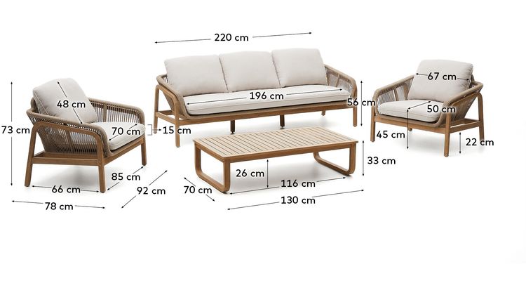 Kave Home Vellana Outdoor Loungeset