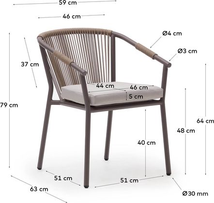 Kave Home Xelida Tuinstoel