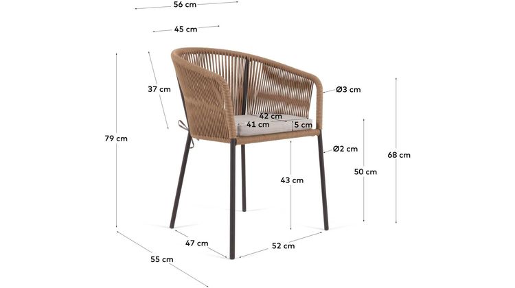 Kave Home Yanet Tuinstoel