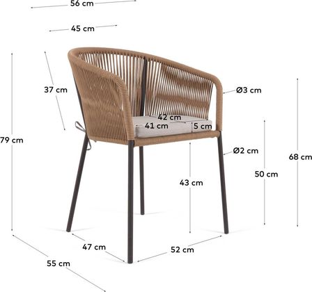 Kave Home Yanet Tuinstoel