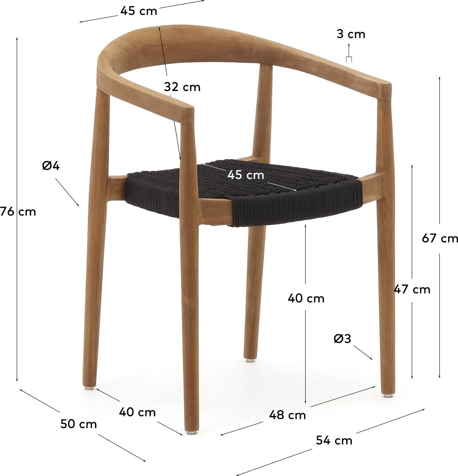 Kave Home Ydalia Tuinstoel