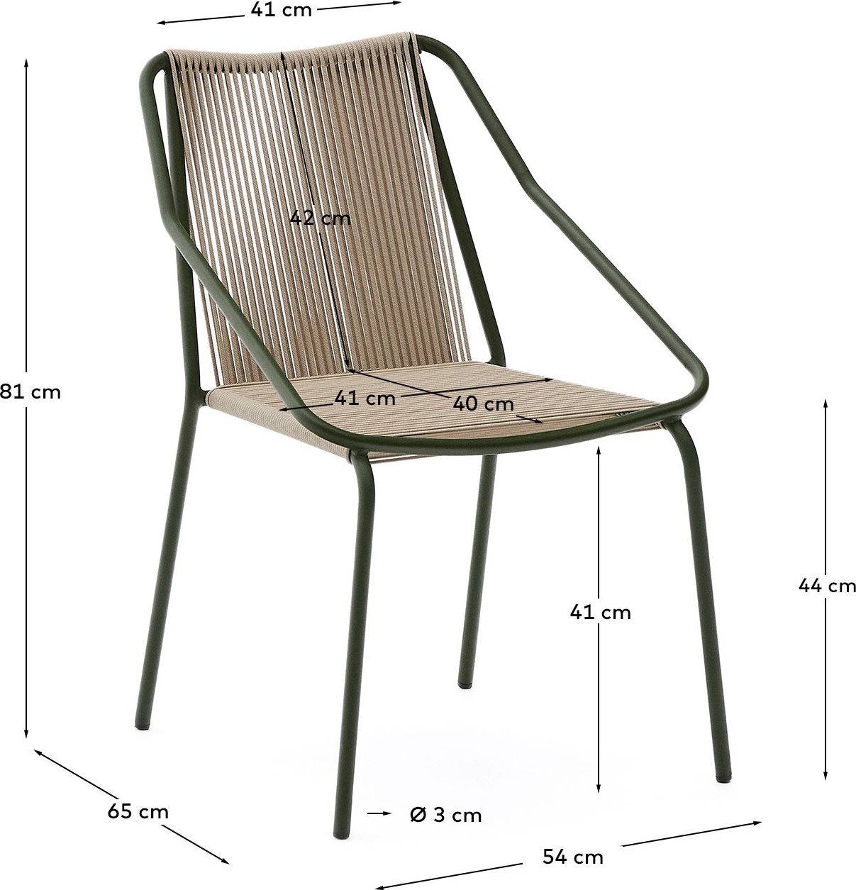 Kave Home Zivia Tuinstoel
