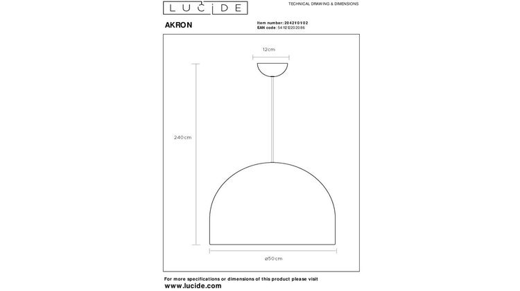 Lucide Akron Hanglamp
