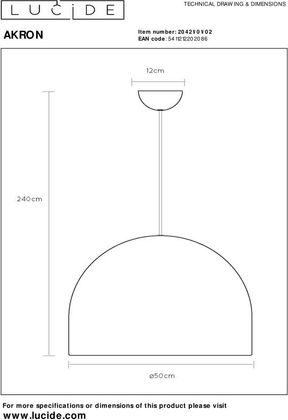 Lucide Akron Hanglamp