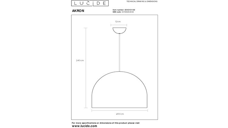 Lucide Akron Hanglamp