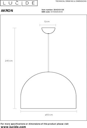 Lucide Akron Hanglamp