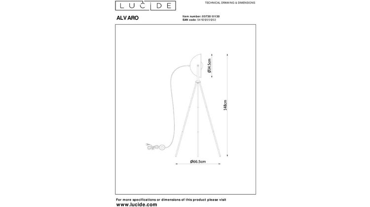 Lucide Alvaro Vloerlamp