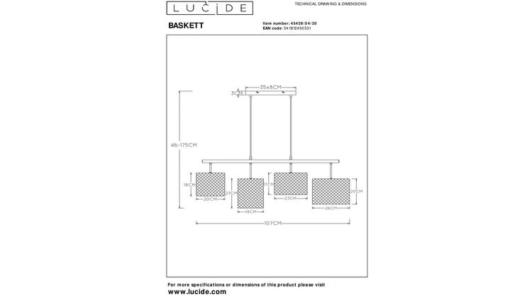 Lucide Baskett Hanglamp