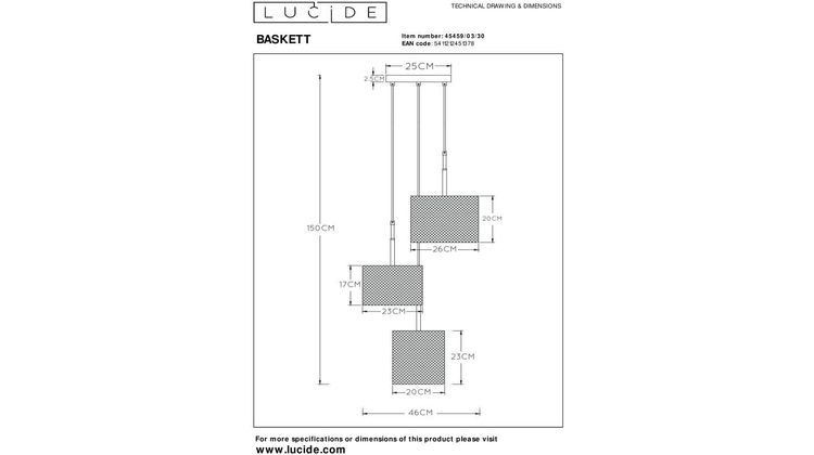 Lucide Baskett Hanglamp