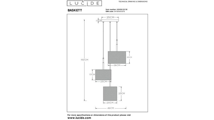 Lucide Baskett Hanglamp