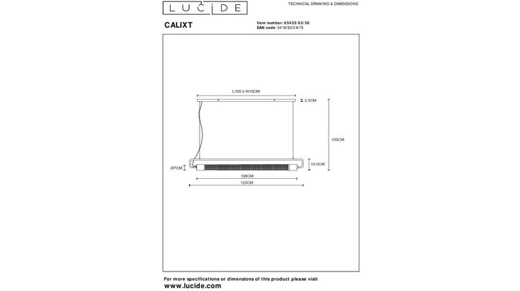 Lucide Calixt Hanglamp