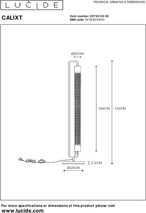 Lucide Calixt Vloerlamp