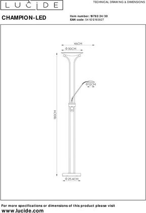Lucide Champion-Led Vloerlamp