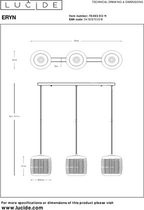 Lucide Eryn Hanglamp