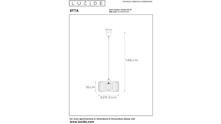 Lucide Etta Hanglamp