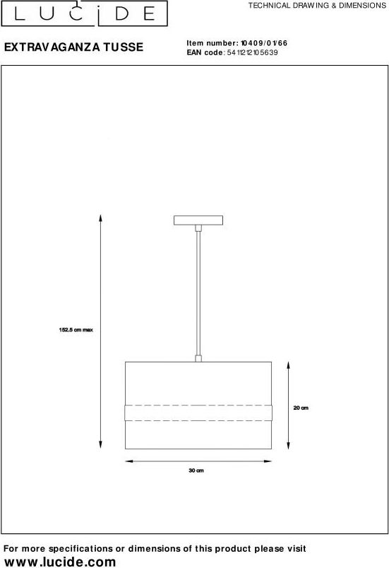 Lucide Extravaganza Tusse Hanglamp