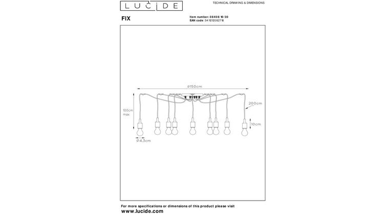 Lucide Fix Hanglamp
