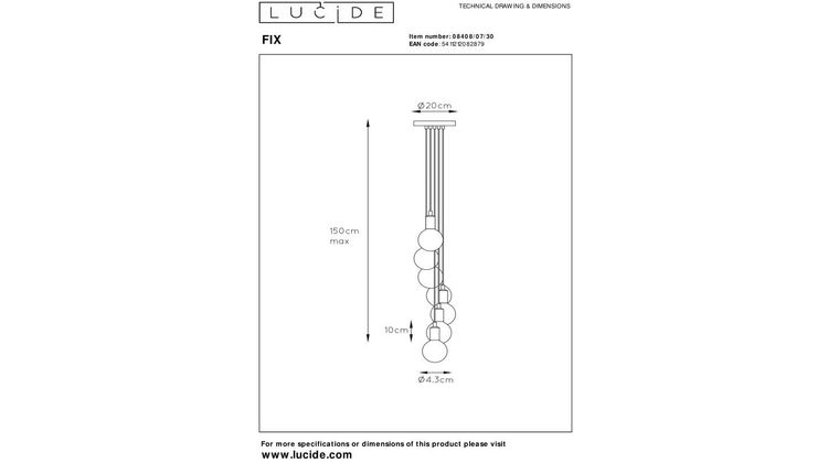 Lucide Fix Hanglamp