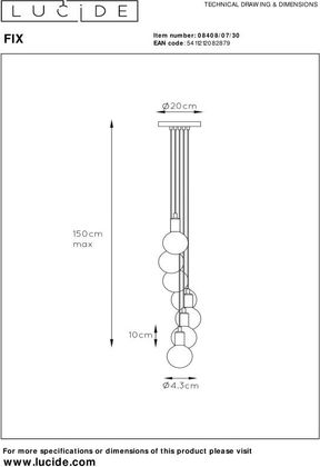 Lucide Fix Hanglamp