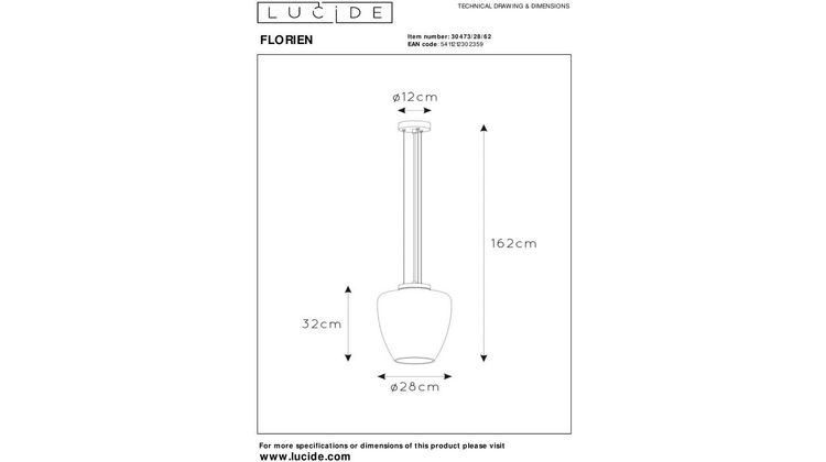 Lucide Florien Hanglamp