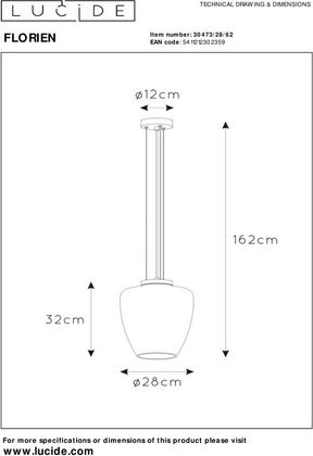 Lucide Florien Hanglamp