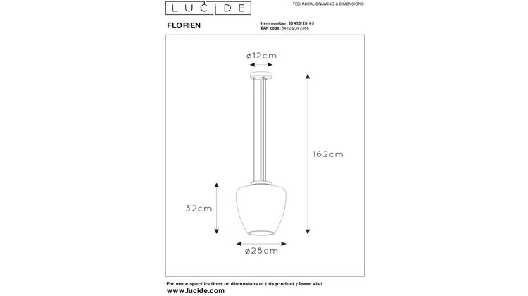 Lucide Florien Hanglamp