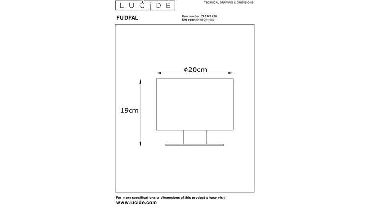 Lucide Fudral Tafellamp