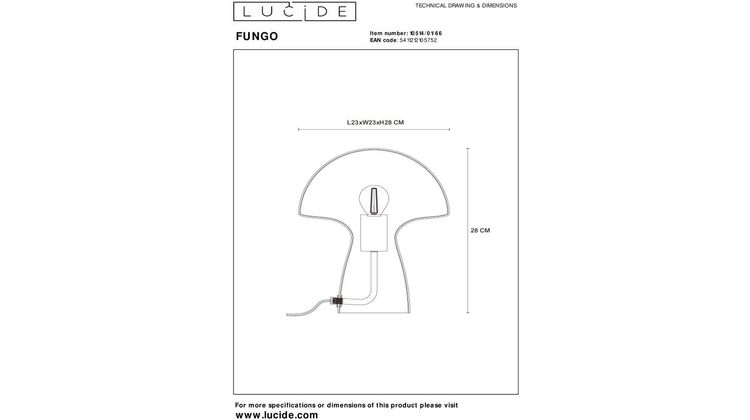 Lucide Fungo Tafellamp