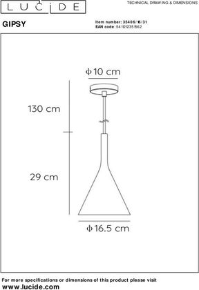Lucide Gipsy Hanglamp