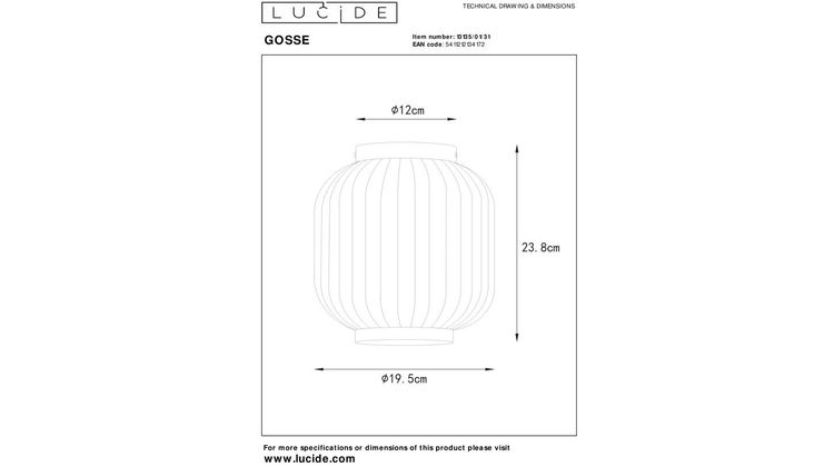 Lucide Gosse Plafondlamp