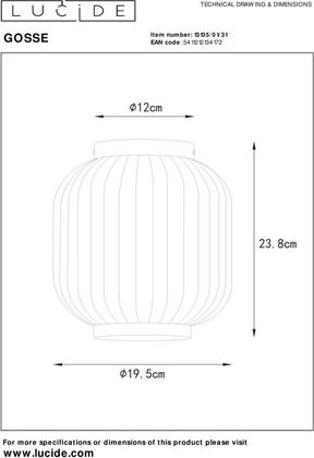 Lucide Gosse Plafondlamp