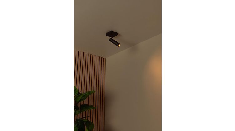 Lucide Grado Zwart Plafondspot