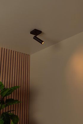 Lucide Grado Zwart Plafondspot