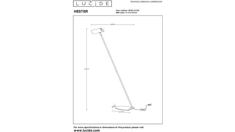 Lucide Hester Vloerlamp
