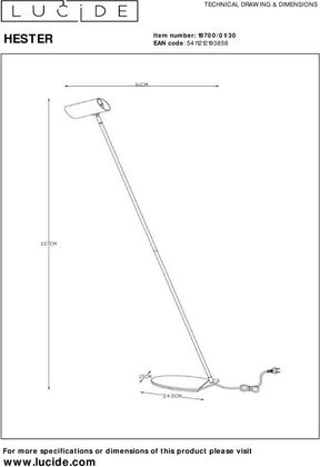 Lucide Hester Vloerlamp